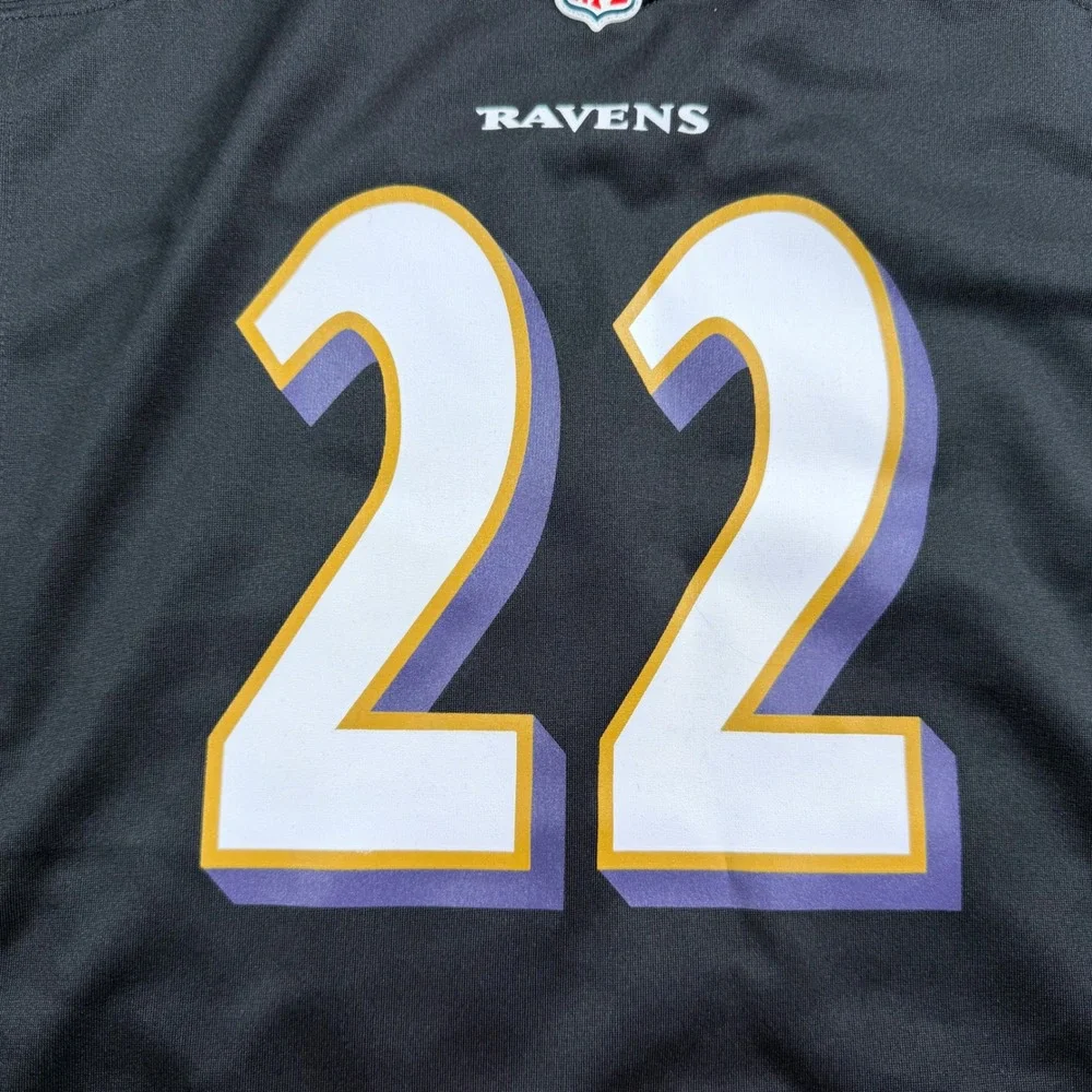 Nike Baltimore Ravens Derrick Henry 22 Kids Youth Jersey L 14/16 Black NFL New